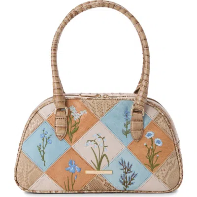 Brahmin Angie Leather Barrel Bag In Multi