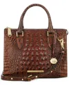 BRAHMIN ANYWHERE CONVERTIBLE MELBOURNE EMBOSSED LEATHER SATCHEL