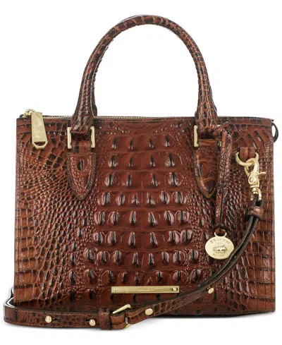 Brahmin Anywhere Convertible Melbourne Embossed Leather Satchel In Pecan Melbourne