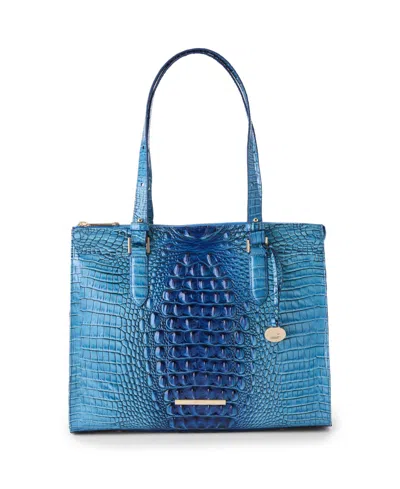 Brahmin Anywhere Medium Tote Handbag In Electric Blue Ombre