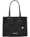 Brahmin Anywhere Melbourne Embossed Leather Tote In Black Melbourne