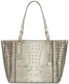 BRAHMIN ASHER FAIREST GREY BREAKWATER LARGE LEATHER TOTE