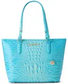 Brahmin Fallon Melbourne Medium Leather Shoulder Bag In Tropic Blue