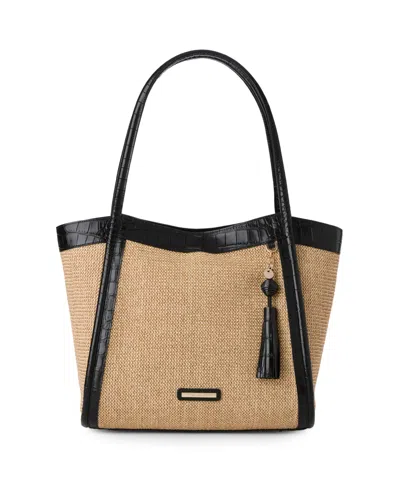 Brahmin Bailee Folsom Leather Tote Bag In Black