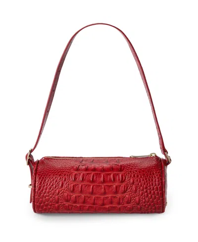 Brahmin Billie Barrel Shoulder Bag In Burgundy