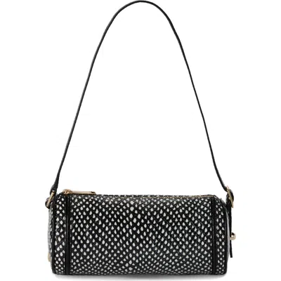 Brahmin Billie Leather Barrel Bag In Black