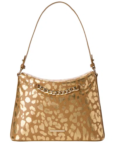 Brahmin Braelynn Glimmer Small Leather Shoulder Bag In Gold