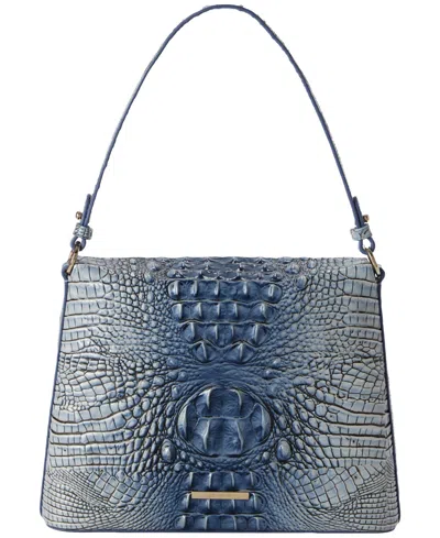 Brahmin Braelynn Melbourne Small Leather Shoulder Bag In Bellbottom Blue