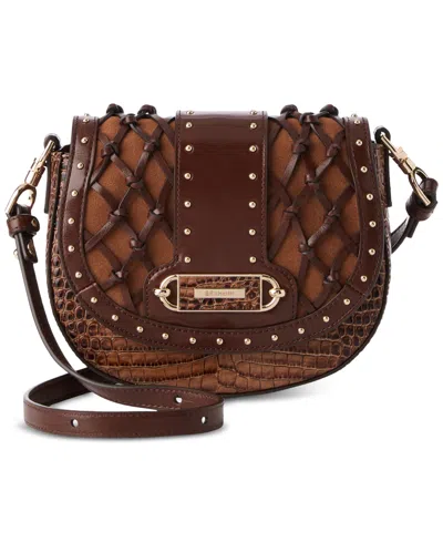 Brahmin Briar Mini Leather Crossbody In Brown