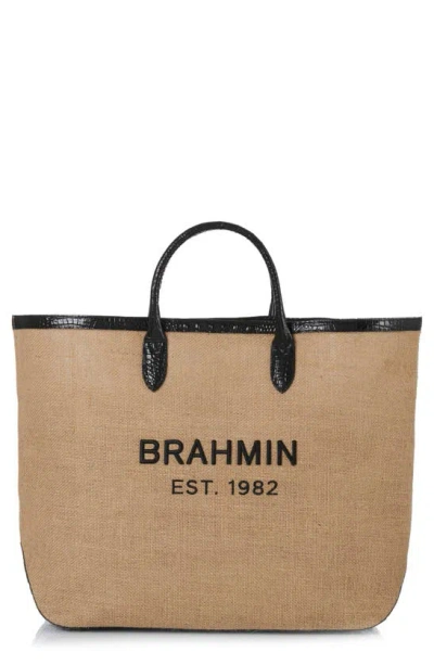 Brahmin Brooklyn Burlap Tote In Neutral