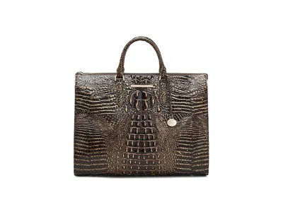 Brahmin Business Tote Tote Handbags Chocolate Melbourne, Leather