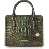 Brahmin Cami Croc Embossed Leather Satchel