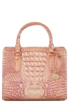 BRAHMIN CAMI CROC EMBOSSED LEATHER SATCHEL