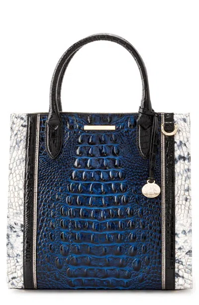 Brahmin Cami Croc Embossed Leather Satchel In Multi