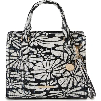 Brahmin Cami Embossed Leather Satchel In Daisy Batik