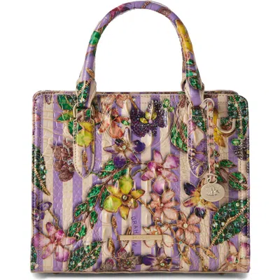 Brahmin Cami Embossed Leather Satchel In Multi