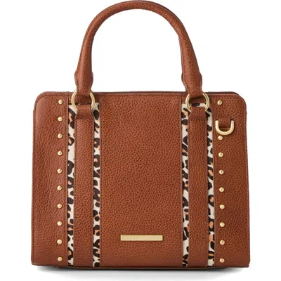 Brahmin Cami Genuine Calf Hair Trim Leather Satchel
