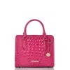 Brahmin Cami Croc Embossed Leather Satchel In Paradisepink