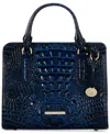 Brahmin Cami Small Leather Satchel Bag In Blue