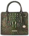 Brahmin Cami Small Leather Satchel Bag In Green