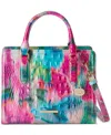 Brahmin Cami Small Leather Satchel In Impression