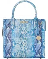 Brahmin Small Caroline Croc Embossed Leather Satchel In Joyful