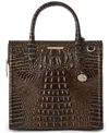 Brahmin Caroline Melbourne Embossed Leather Satchel Bag