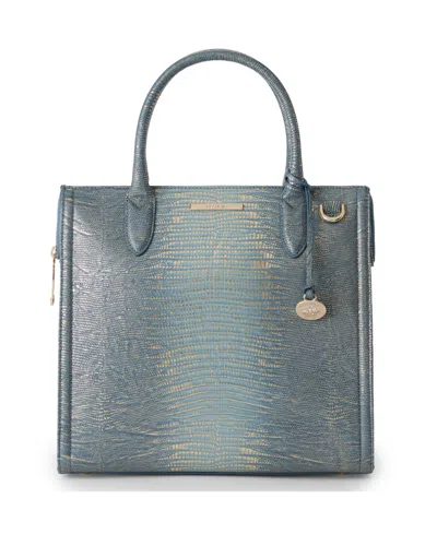 Brahmin Caroline Small Satchel Bag In Blue