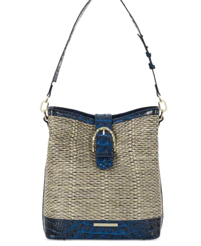 Brahmin Celina Anchor Boathouse Leather Bucket Bag In Blue