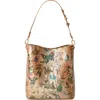 Brahmin Celina Croc Embossed Leather Bucket Bag