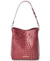 Brahmin Celina Leather Bucket Bag In Red