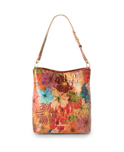 Brahmin Celina Medium Leather Bucket Bag In Multi