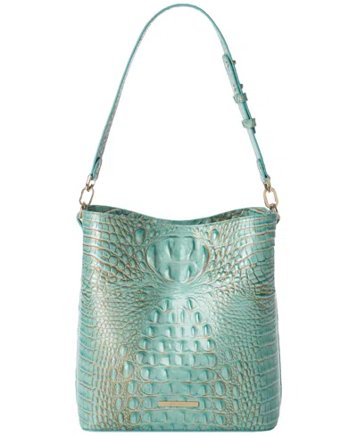 Brahmin Celina Small Leather Bucket Bag In Blue