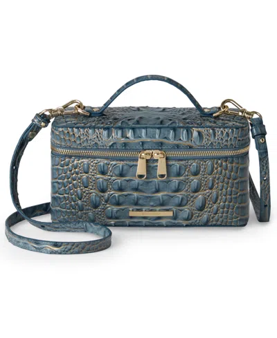 Brahmin Charlene Melbourne Small Leather Crossbody Handbag In Vintage Indigo