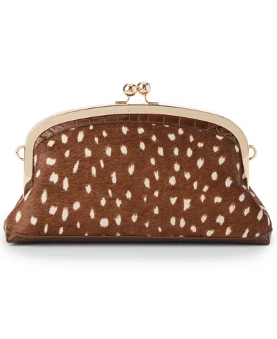 Brahmin Christine Wilds Leather Medium Clutch Handbag In Cinnamon