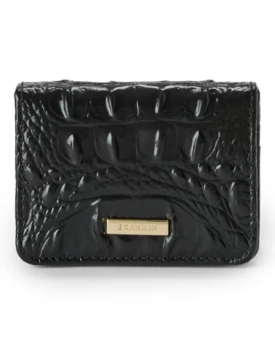 Brahmin Clementine Melbourne Snap Flap Wallet In Black