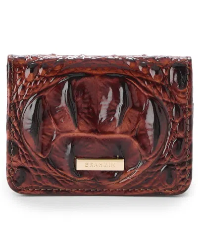 Brahmin Clementine Melbourne Snap Flap Wallet In Brown