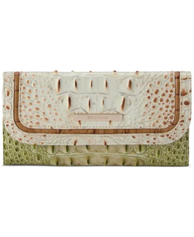 Brahmin Cordelia Azurine Leather Wallet In Green