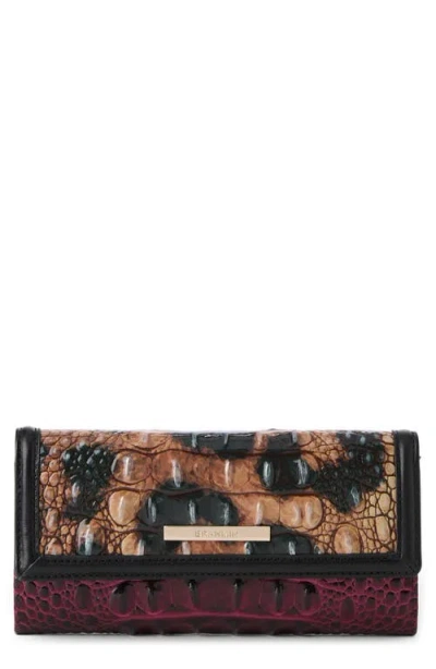 Brahmin Cordelia Croc Embossed Leather Trifold Wallet