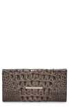 Brahmin Cordelia Croc Embossed Leather Wallet In Brown