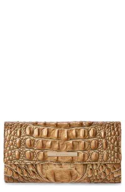 Brahmin Cordelia Croc Embossed Leather Wallet In Brown