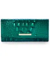 Brahmin Cordelia Croc Embossed Leather Wallet In Green