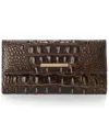 Brahmin Cordelia Embossed Leather Wallet In Brown