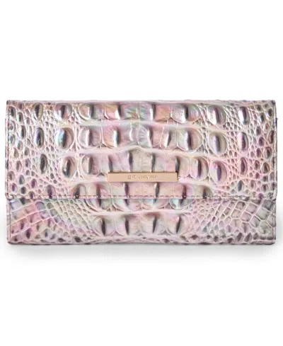 Brahmin Cordelia Embossed Leather Wallet In Silk Mist