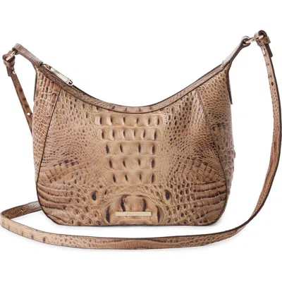 Brahmin Corinne Croc Embossed Leather Crossbody In Brown