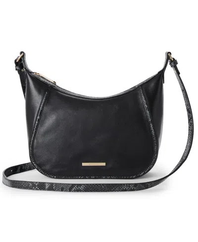 Brahmin Corinne Leather Small Crossbody Bag In Black