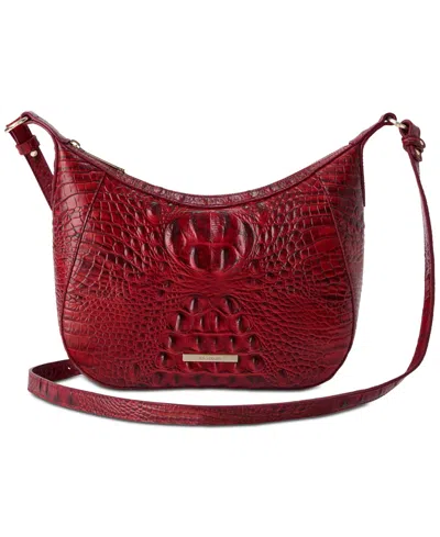 Brahmin Corinne Small Leather Crossbody In Red