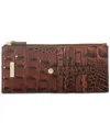 Brahmin Credit Card Melbourne Embossed Leather Wallet In Brown