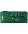 Brahmin Credit Card Melbourne Embossed Leather Wallet In Evergreen