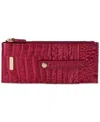 Brahmin Credit Card Melbourne Embossed Leather Wallet In Merlot